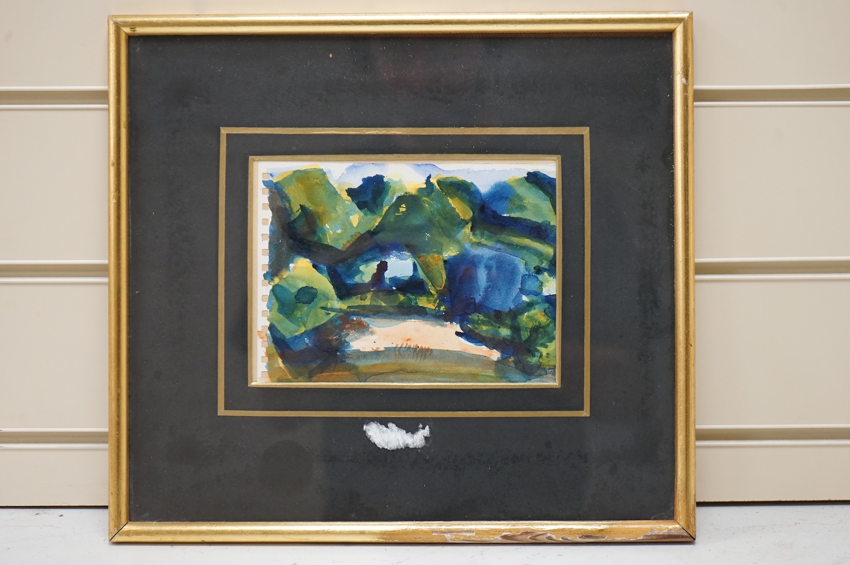 Anthony Wyatt (b.1958), 'Clearing in the wood', Roland Browse & Delbanco inscribed label verso, watercolour, 12.5 x 17cm
